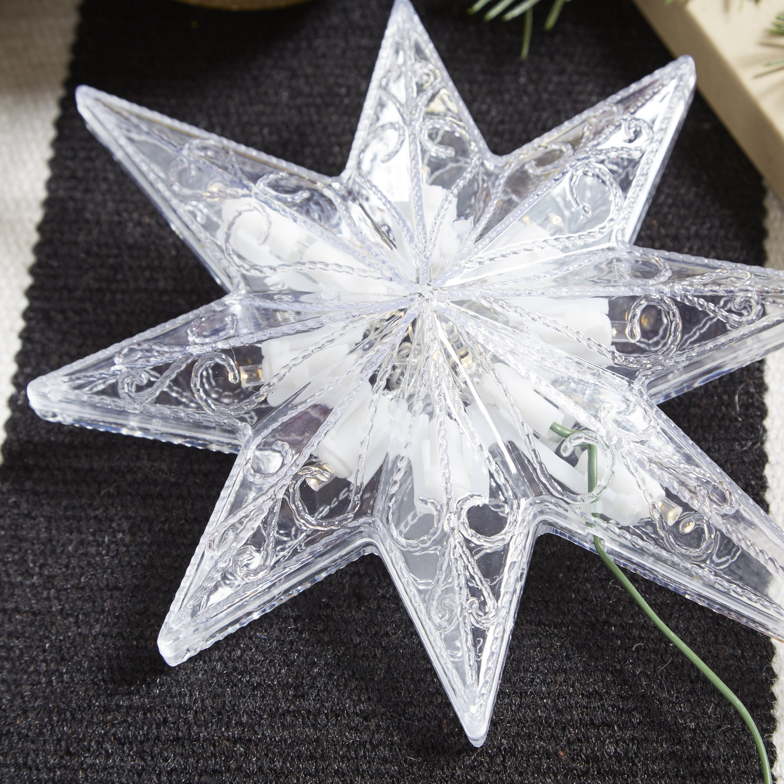 Bethlehem Star 11" Tree Top Topper 10 LED Color Lighted Lights